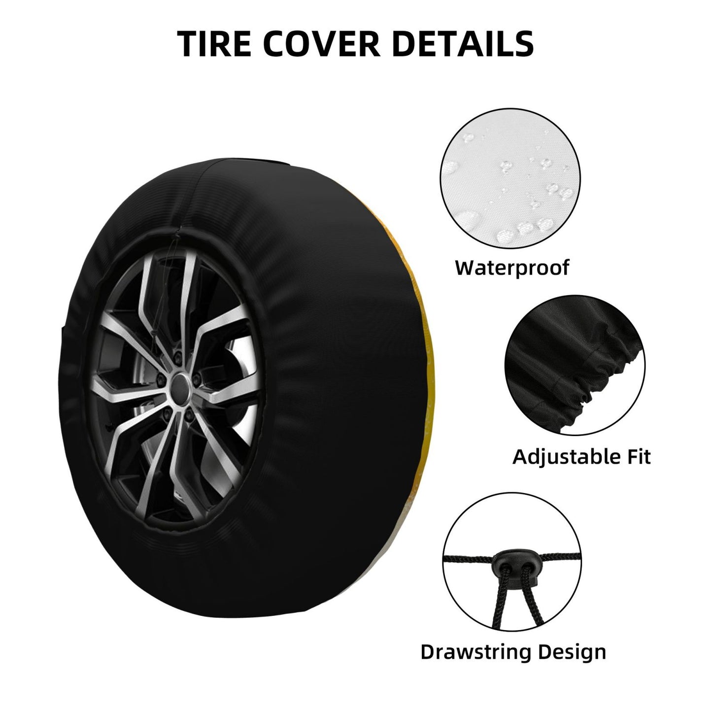 YongColer Tires Cover - Universal Spare Tire Covers for RVs, Trailers, Trucks, Camper, SUV, Car